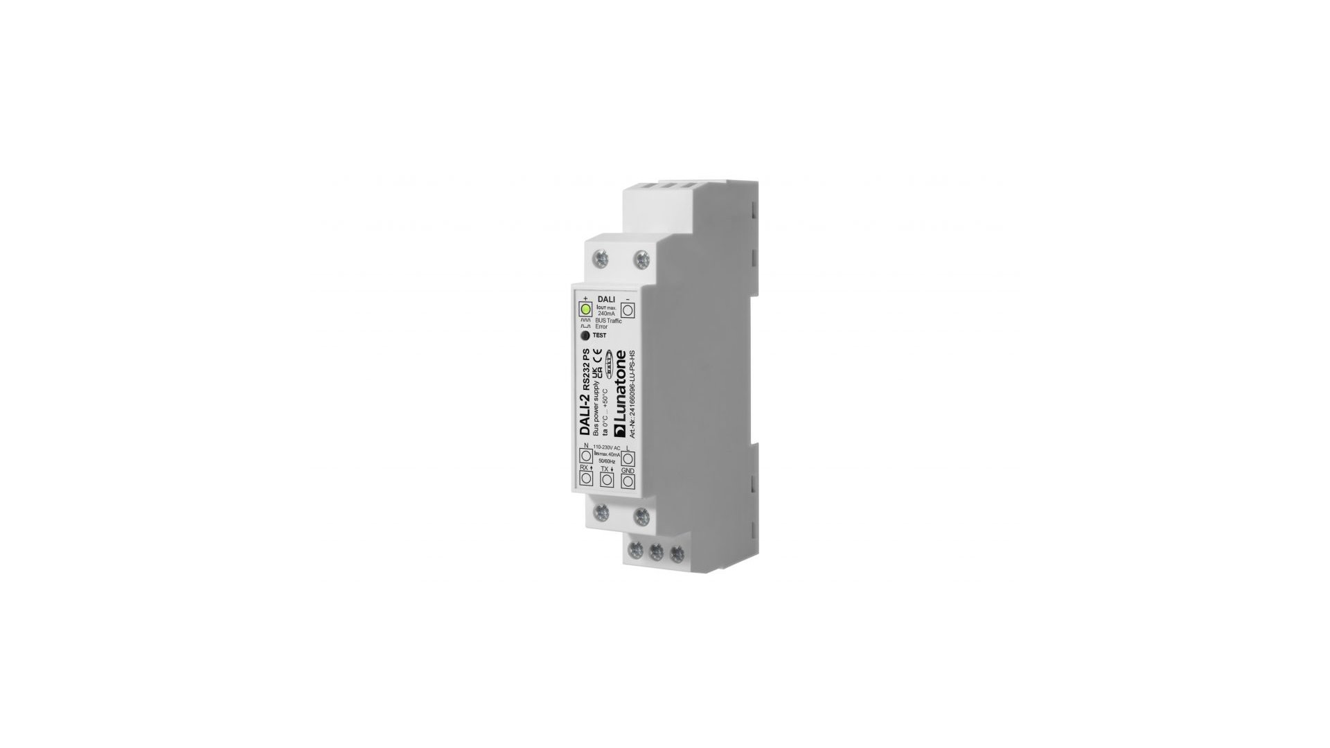Lunatone DALI RS232 PS240mA Din Rail