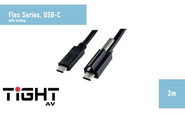 TightAV USBC-M/MLOCK-FLEX-2 Przewód USB-C 2m