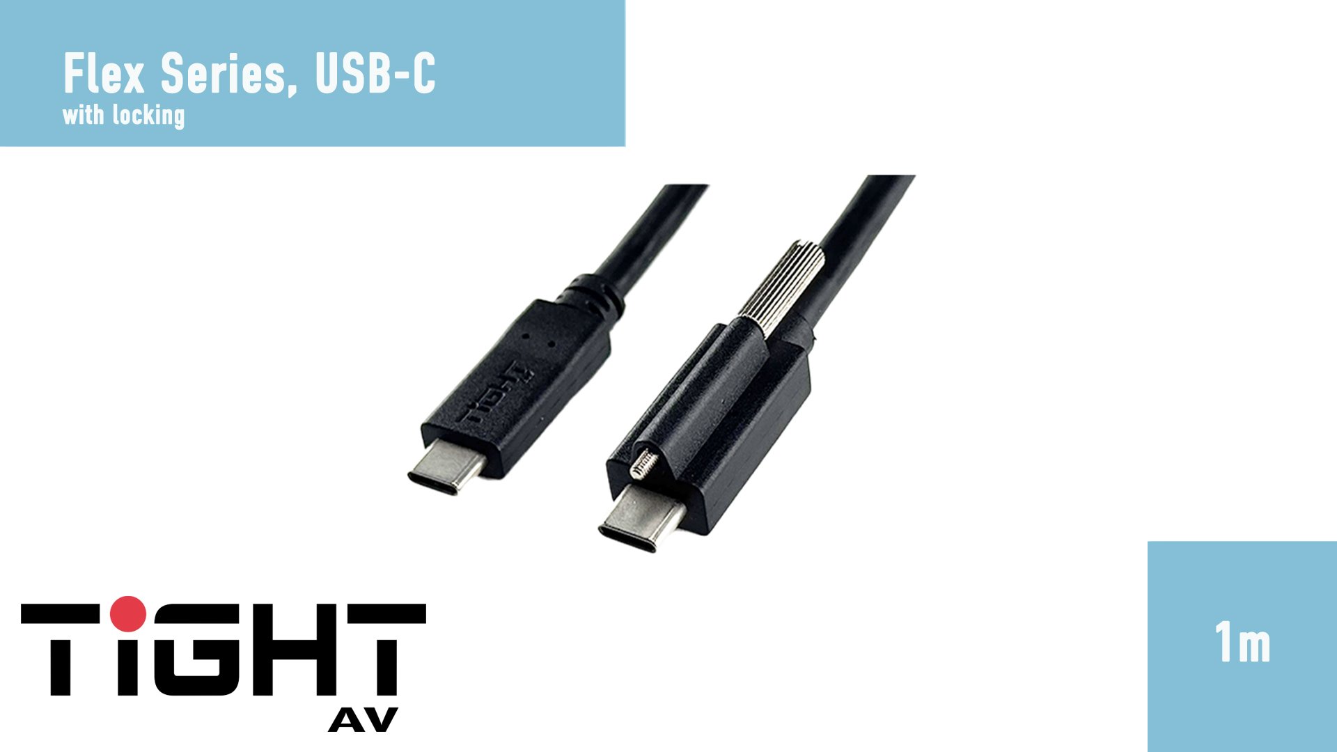 TightAV USBC-M-MLOCK-FLEX-1 Przewód USB-C 1m