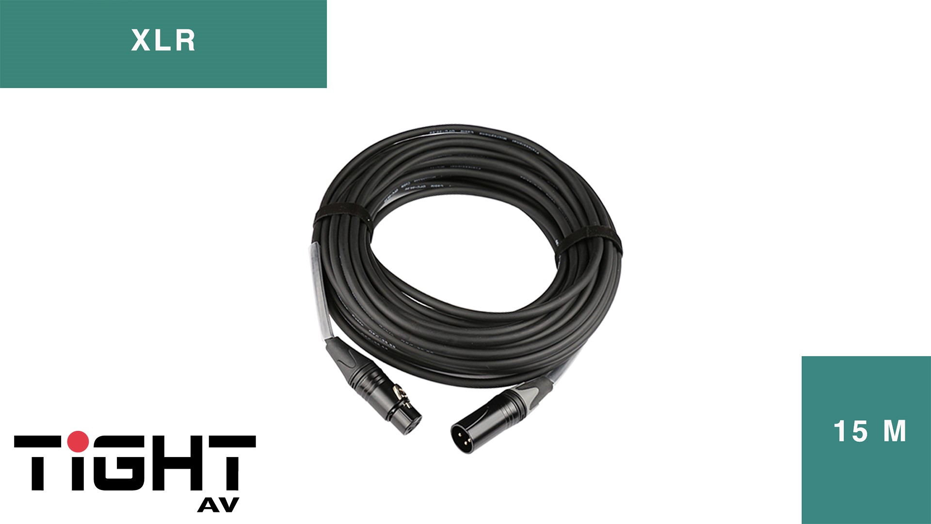 TightAV XLR-M-F-15 Przewód XLR 15m M-F