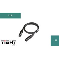 TightAV XLR-M-F-1 Przewód XLR 1m, M-F