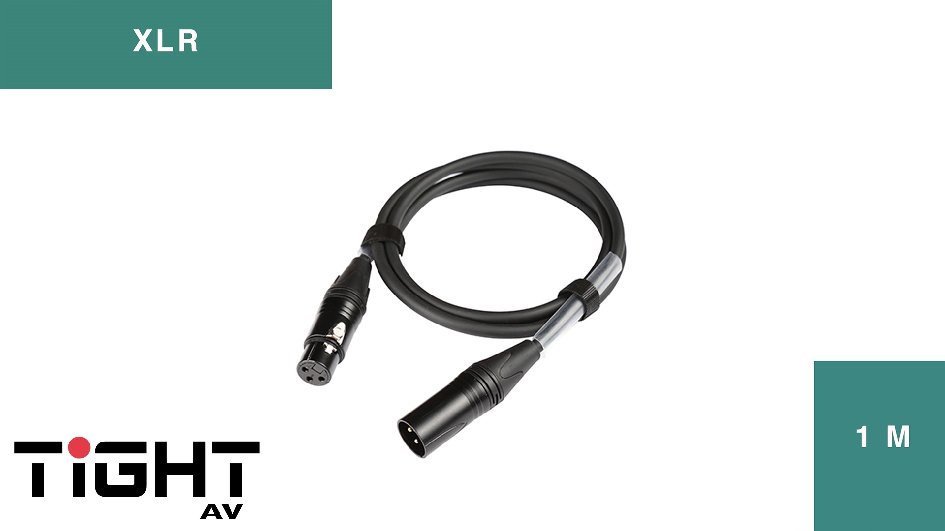 TightAV XLR-M-F-1 Przewód XLR 1m, M-F