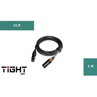 TightAV XLR-M-F-3 Przewód XLR 3m M-F