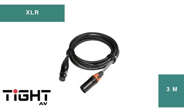 TightAV XLR-M-F-3 Przewód XLR 3m M-F